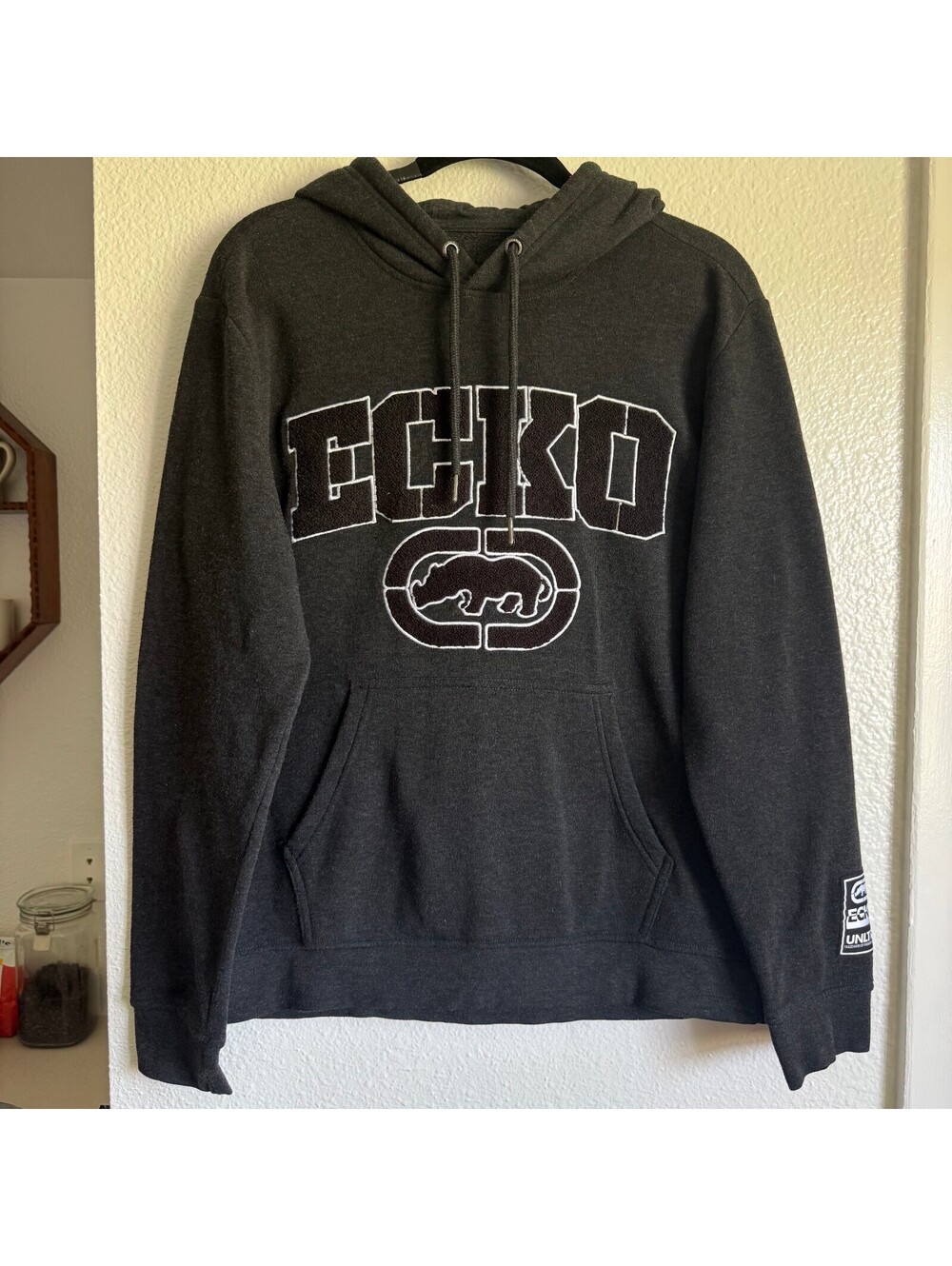 Y2K Ecko Unltd Black Rhino Hoodie Small Hip Hop Streetwear Vintage